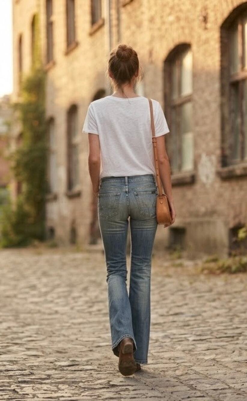 7 For All Mankind Mid-Rise Medium Wash Bootcut Flare Jeans Size 26 Vintage 7FAM